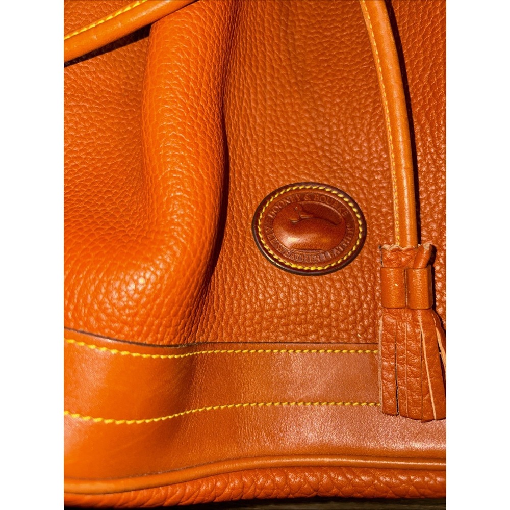 Dooney & Bourke Brown Leather Drawstring Bucket Bag Shoulder Vintage USA Classic - Picture 3 of 12
